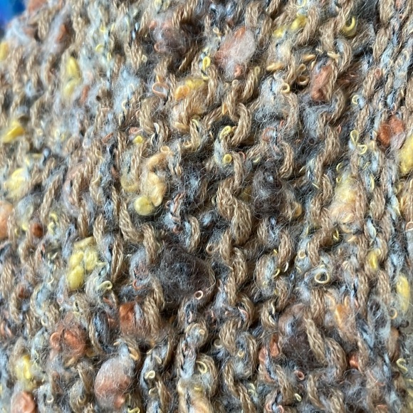 Ruby Rd. Boho Multicolor Wool Blend Knit‎ Ruffle Cropped Cardigan Sweater - Picture 7 of 9